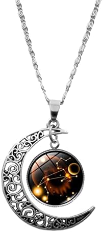 Sandistore125 Charm for Necklace Ggifts The The Of Half Signs Jewelry Moon Pendant Necklace Birthday For Women Gifts For
