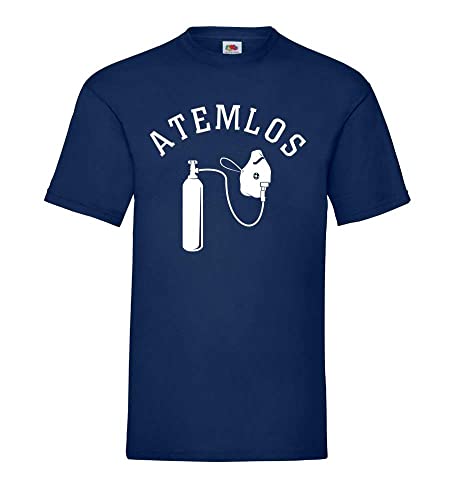T-shirt pour homme bleu grande taille XXX-Large motif masque d'oxygène