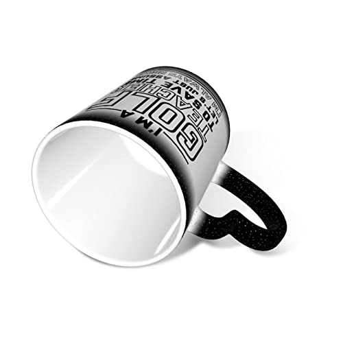 Taza de café divertida con refranes "I'm a Golf Teacher to Save Time Lets Just Assume I'm Always Right Sarcasmo, regalo para amigos, taza de oficina, taza de té de color negro - Imagen 3