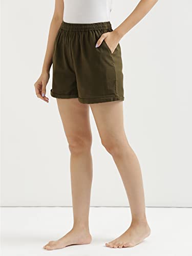 Image of SAADAA Women's Shorts Pants Cotton Linen Fabric 2 Deep Pockets