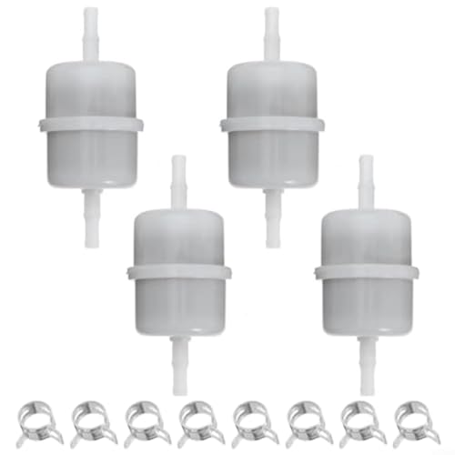 Image of ComfyHarbor 4-Pack Fuel Filter,with Clips,for CH Series Engines CH18-CH20 CV670-CV1000 LH630-LH755 LV625-LV680 SV710-SV840 Replaces 24 050 13-S1 24 050 02-S1 1/4" Line