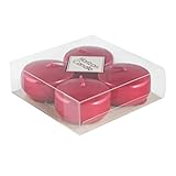 Horizon Candle Schwimmende Kerze - geruchslos - 4 - metallische rote Farbe - 3 * 5 cm
