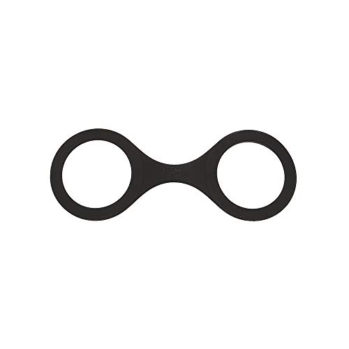 Image of Quickie Cuffs, Flexible Strong Silicone Handcuffs Wrist and Ankle Restraint Toy for Adults. Light, Portable, Soft and Comfortable Accessories, Perfect for Couples Bedroom Roleplay - Large Black