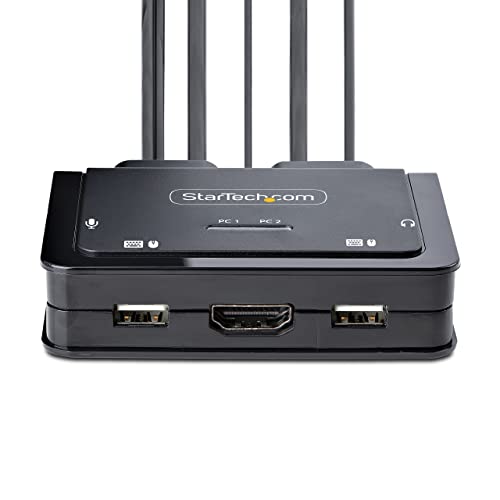 StarTech.com Switch KVM Hybride USB C à 2 Ports 4K60Hz Commutateur KVM Commutateur écran clavier audioUSB compact 2 x KVM / audio / USB 1 utilisateur local de bureau - vue 6