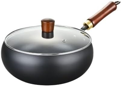 Electric Stove Flat Bottomed Soup Pot Uncoated Large Mouth Old Fashioned Frying Pan