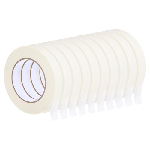 Image of Masking Tape White Painters Tape Paper Tape [for Crafts DIY Walls Painting Packing Automotive Home Decoration Teaching]- 0.7 Inch x 60 Yards /12 Rolls