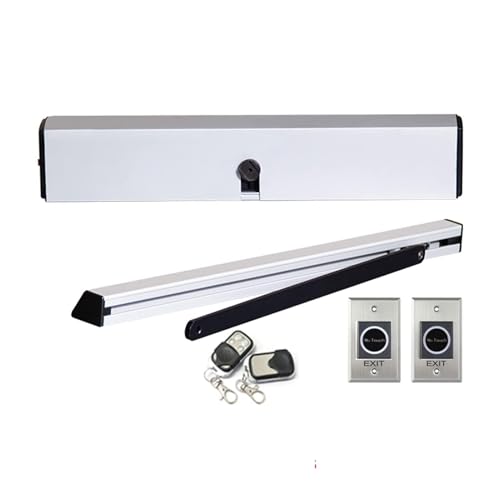 Kit de abridor automático de portones, Control remoto con botón de salida Automático Motor de apertura de puerta de giro Peso de carga 100kg(Kit 3)