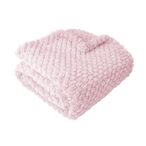Image of Ultra Soft Cozy Fleece Baby Blanket for Boys Girls Fluffy Breathable Receiving Blanket for Newborns, Perfect for Nursery, Stroller, Swaddling & Toddler Security (Light Pink, 30” X 40”)