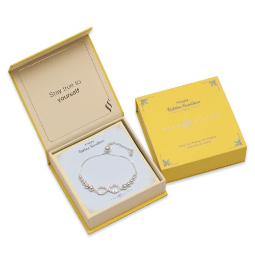 Image of TRUESILVER ACPL 925 Sterling Silver Adjustable Bolo Bracelet for Women | BIS Hallmarked Infinity Twisted, White & Amethyst Zircon Box Chain Bracelet Gift for Wedding Anniversary Birthday