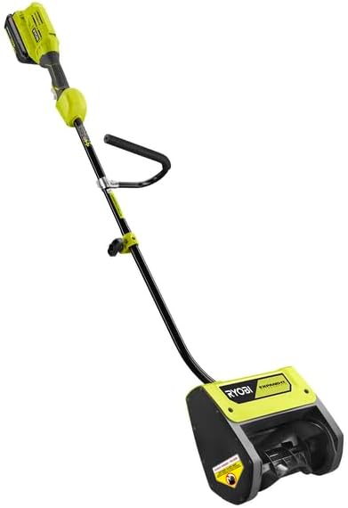 RYOBI 40V 12 in. Cordless Snow Shovel - Yellow, Battery Powered, Utility