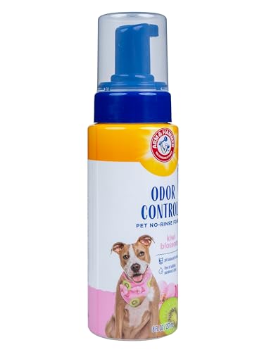 Arm & Hammer Espuma antienxágue para animais de estimação com bicarbonato de sódio, aroma de flor de