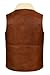 BLACK OUTER FASHION Men's Brown Sheepskin Leather RAF B3 Bomber Vest – Aviator Shearling Fur Vest (US, Alpha, XX-Large, Regular, Regular, Brown)
