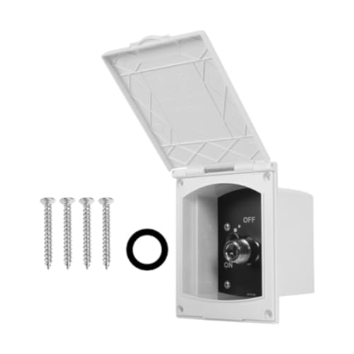 Ronyme RV Exterior Ducha Box Kit Remolque Cowboy Ducha Accesorios de modificación portátiles para Autocaravana Remolque, Blanco