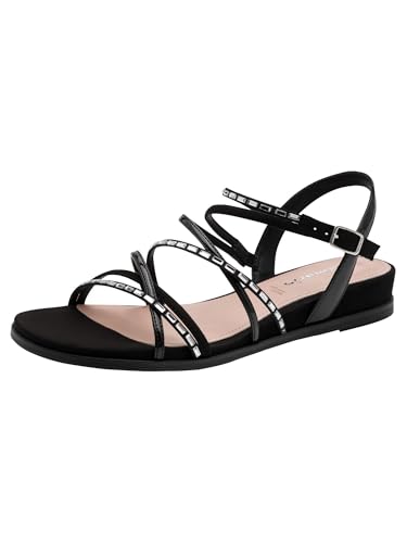 Tamaris Damen Sandalette flach schwarz 39 EU