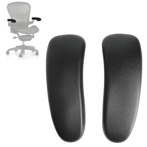 MingYi.office Vinyl Arm Pads Caps for Herman Miller Classic Aeron Chair Graphite Black