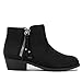 LONDON FOG Girls Black Alley Ankle Boot Fashion Ankle boots for Girls With Functioning Zipper black 1