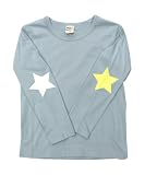 [Bee] ビー プリントTシャツ 長袖 ガールズ ボーイズ 女の子 男の子 キッズ 春 秋 冬 taa05043 110cm Nくすみブルー×袖スター