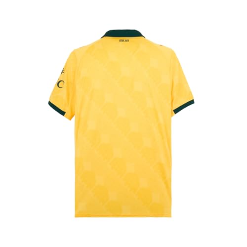 A.C. Milan Maglia Gara Third, Temporada 2025/2026, Camiseta de fútbol, Producto Oficial, Amarillo, L Unisex Adulto