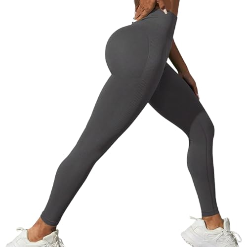 Pantalones de yoga alto escultural anti-transparencias para running y fitness