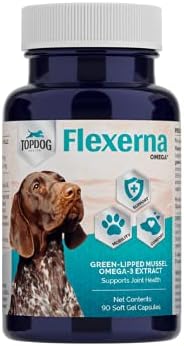 Suplemento para articulaciones formulado por veterinarios con mejillón de labios verdes, Omega 3s y ácido hialurónico para apoyo de cadera,