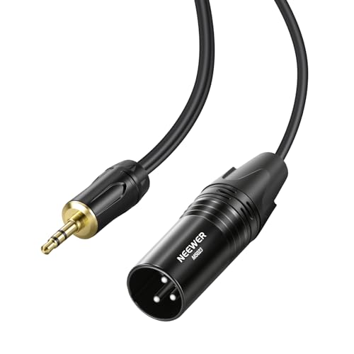 NEEWER 3.5mm to XLR Cable, 10 ft Male to Male Audio Cord Adapter with 1/8" AUX TRS Connector for Phone Tablet Laptop Voice Recorder MP3 Player Mixer Speaker Preamp, Not for Microphone Use, MS023