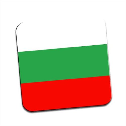 Fancy A Snuggle Bulgaria Flag Single Premium Glossy Wooden Coaster