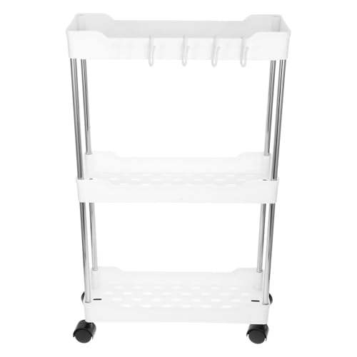 Chariot de rangement roulant pour petits espaces et angles étroits