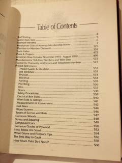 Hardcover 2000 Handyman Club of America Membership & Resource Directory Book