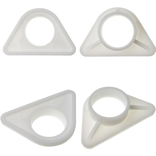2 Stück Spülenverstärkung Stabilisator für Armaturen auf Edelstahlspülen, Kunststoff Spülbecken Verstärkung mit Ø 36,5 mm innerer Bohrung (Weiß)
