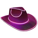 chapeau de pilier en briquettes Design -- ce chapeau de cowboy à LED, créatif et beau avec des éléments électroniques modernes, conserve la fraîcheur du style cowboy tandis que sa forme classique de chapeau de cowboy ajoute une touche de mode.