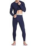 WEERTI Thermal Underwear for Men Long Johns With Fleece Lined Base Layer Men Cold Weather Winter Top