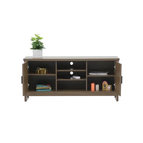 Image of Royaloak New York American TV Unit for Living Room | Wooden TV Cabinet with Rustic Finish | Soft Closure Hinges | Compact Design with Storage | Raised Height for Better Viewing Angle