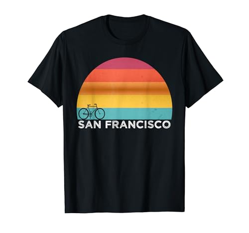 Sunset San Francisco Biking Shirt California Bike Silhouette