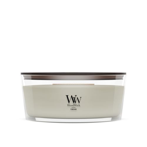 Woodwick Ellipse Scented Candle, Fireside, 16oz | Up to 50 Hours Burn Time by WoodWick - Used condition - CA$29.60