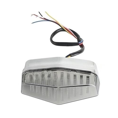 Feu frein de moto LED DC 12V haute visibilite avec support de plaque pour Cafe Racer