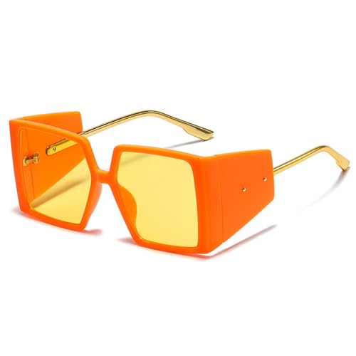 Lunettes de soleil carrées punk vintage steampunk surdimensionnées rétro mix