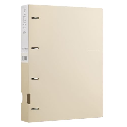 Display Ringbinder - Loose-Leaf Organizer With 8cm Clamp | PP Binder For Student Test Papers | 12.2x10.16 Inches, 3.5cm Back Wid