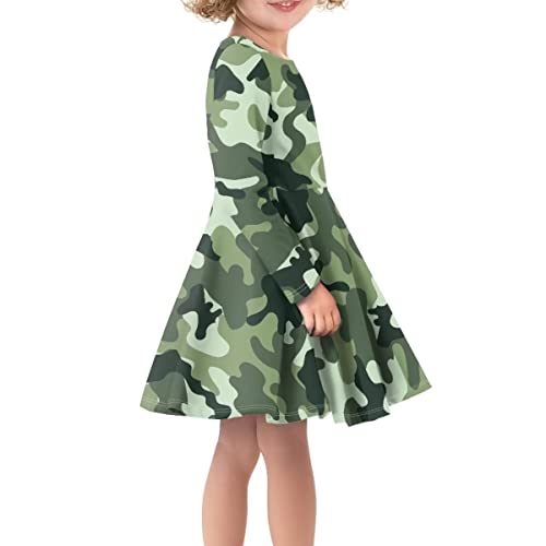 Cumagical Girls Dress Long Sleeve Twirl Swing A Line Skater Dress Cute Kids Casual Clothes4