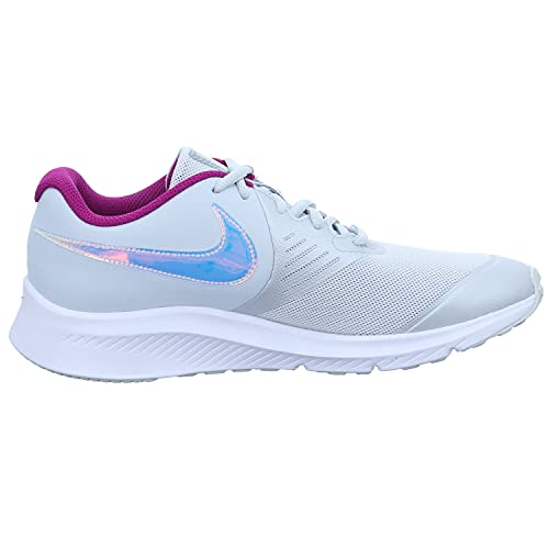 Nike Stroke Running Shoe, Pure Platinum Multi Color Barely Volt Red Plum White, 6.5 US Unisex Big Ki