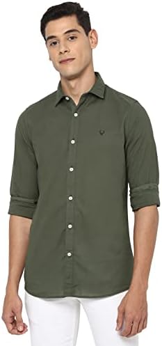 Allen Solly Mens Cotton Casual Shirt | Regular Collar | Soft Breathable Fabric | Everyday Smart Casual Wear