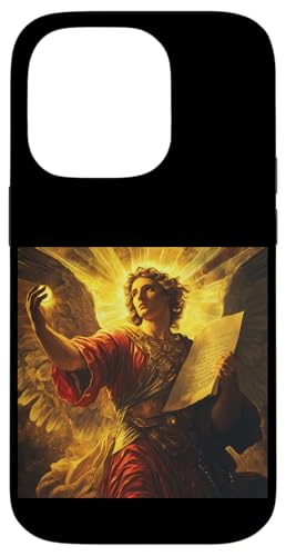 大天使ウリエル ヴィンテージ カトリック 宗教 天使 スマホケース iPhone 14 Pro 用