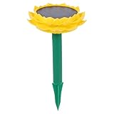 FONDOTIN Altoparlante Portatile Forma di Loto con Pannello Solare per Esterni Lettore Musica Wireless Giallo per Giardino e Cortile