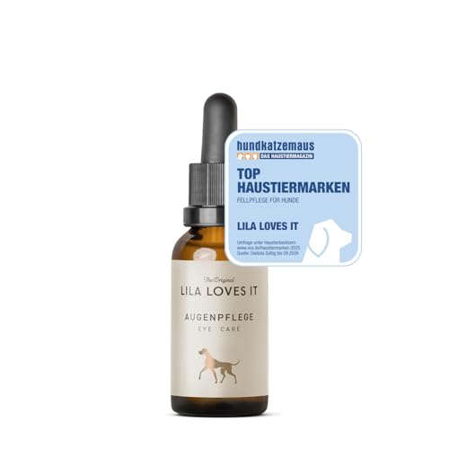 Augenpflege für Hunde – sanfte Reinigung, beruhigt und regeneriert, löst Verkrustungen und Schmutz, spendet Feuchtigkeit, mit Kühleffekt, AUGENPFLEGE von LILA LOVES IT, 30 ml