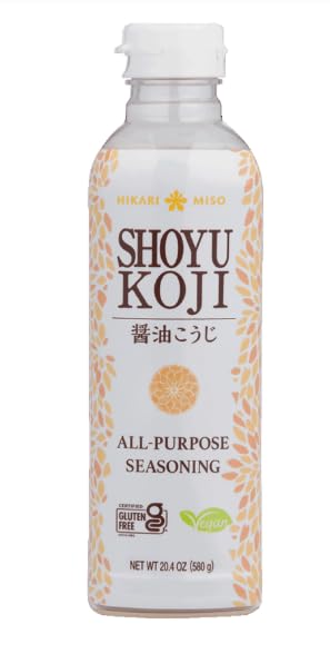 Hikari Shoyu Koji All-Purpose Soy Sauce Fermented Seasoning - Traditional Japanese Umami Marinade Soy Sauce Koji, Non-GMO 580g Bottle