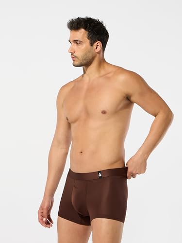 Image of ESSA Men's Ultra-Soft Modal Trunk Underwear | Moisture-Absorption with 4-Way Stretch | Breathable Contour Pouch, Microfiber Waistband with Spandex