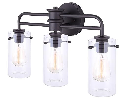 Canarm Albany Vanity Light - Oil Rubbed Bronze - Easy Connect Included (3 Light, Bronze)