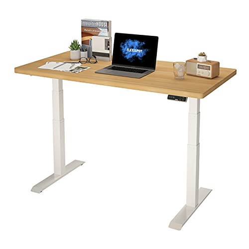 FlexiSpot E7 140×70 白 + メープル