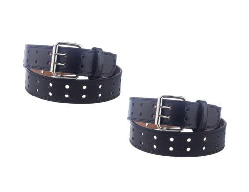 2 Pack of Unisex Two-Hole PU Leather Belt - Up to 7XL Available (BN9041)