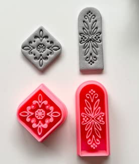 Polymer Clay Cutters, Ornate Diamond & Arch Shapes, Clay Jewellery Tools, Earring Making Tools, DIY, Set of 2 Heavy Designs-picture-35