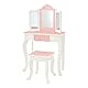 Teamson Kids Childrens Rosa Holz-Schminktisch und Hocker Spiegel TD-11670K